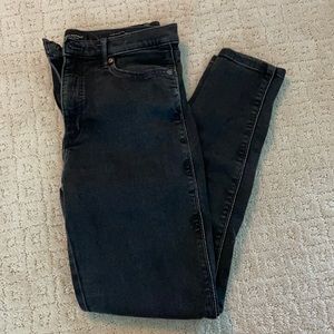 Black skinny jeans with beaded detail